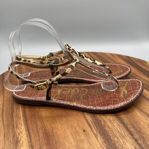Sam Edelman GIGI Sandals Womens Size 8 M Style Sling Back Cheetah Print